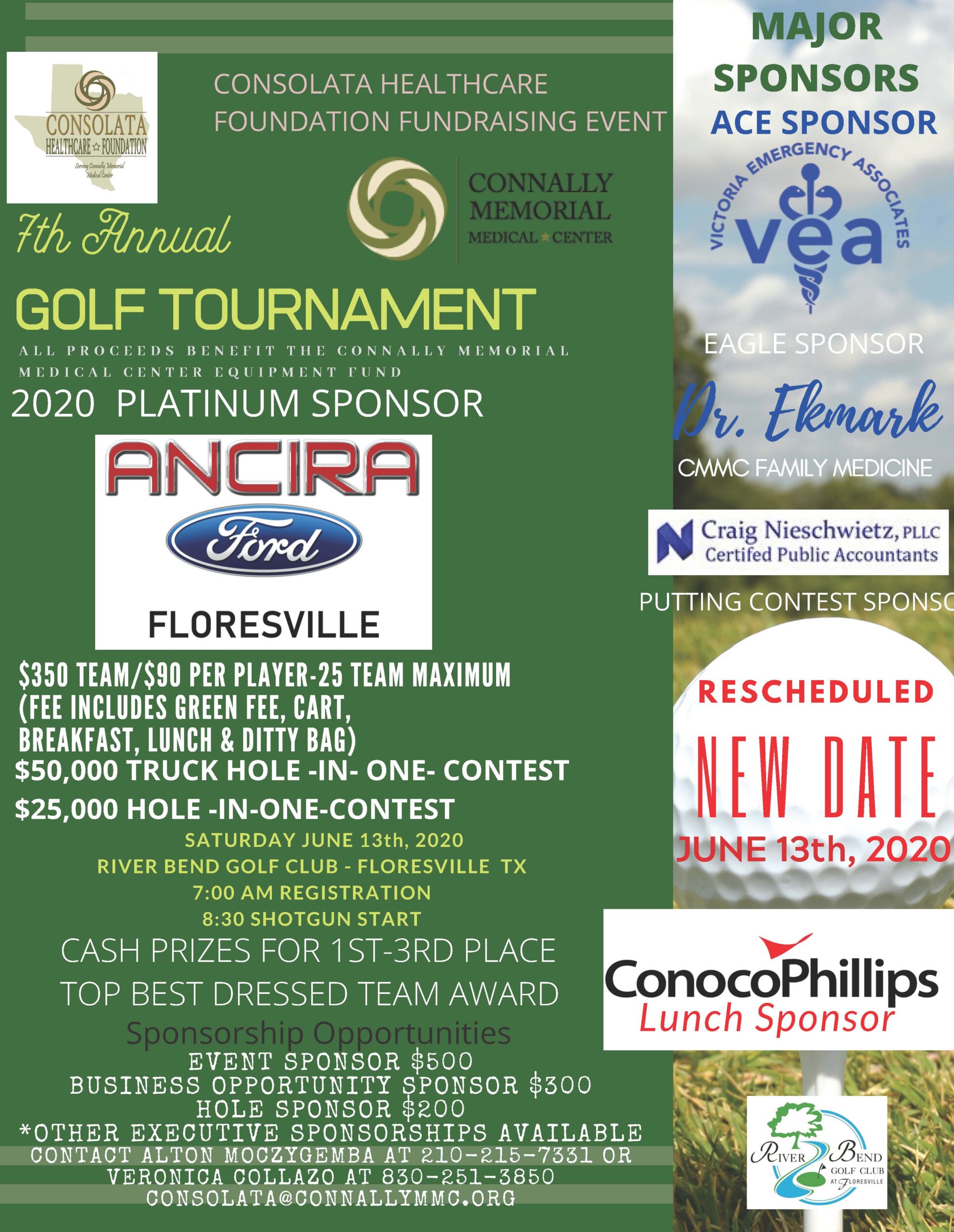 Consolata Healthcare Foundation Golf Tournament – Connally Memorial Medical  Center